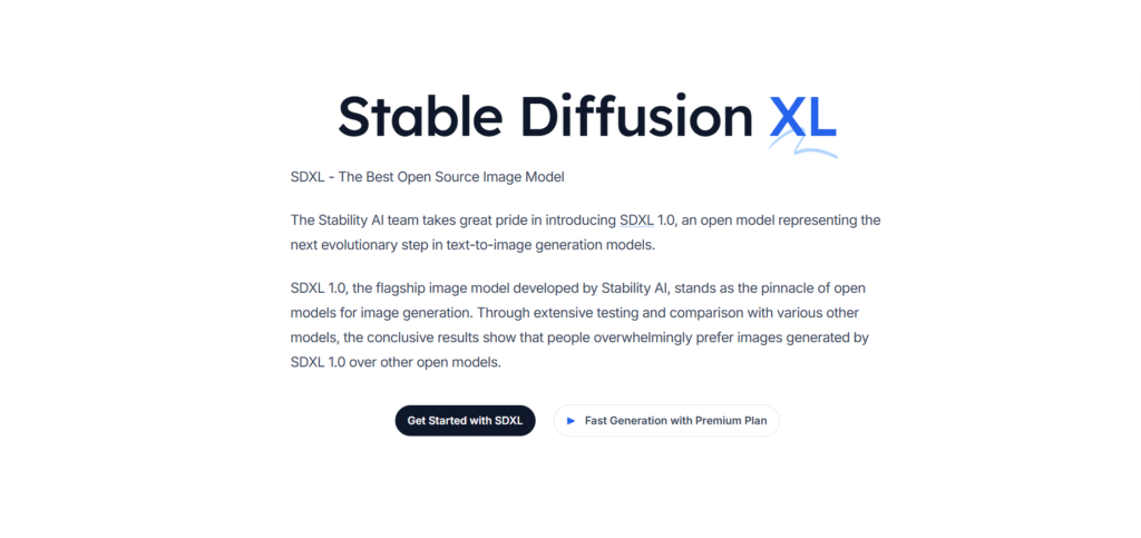 SDXL by Stable Diffusion