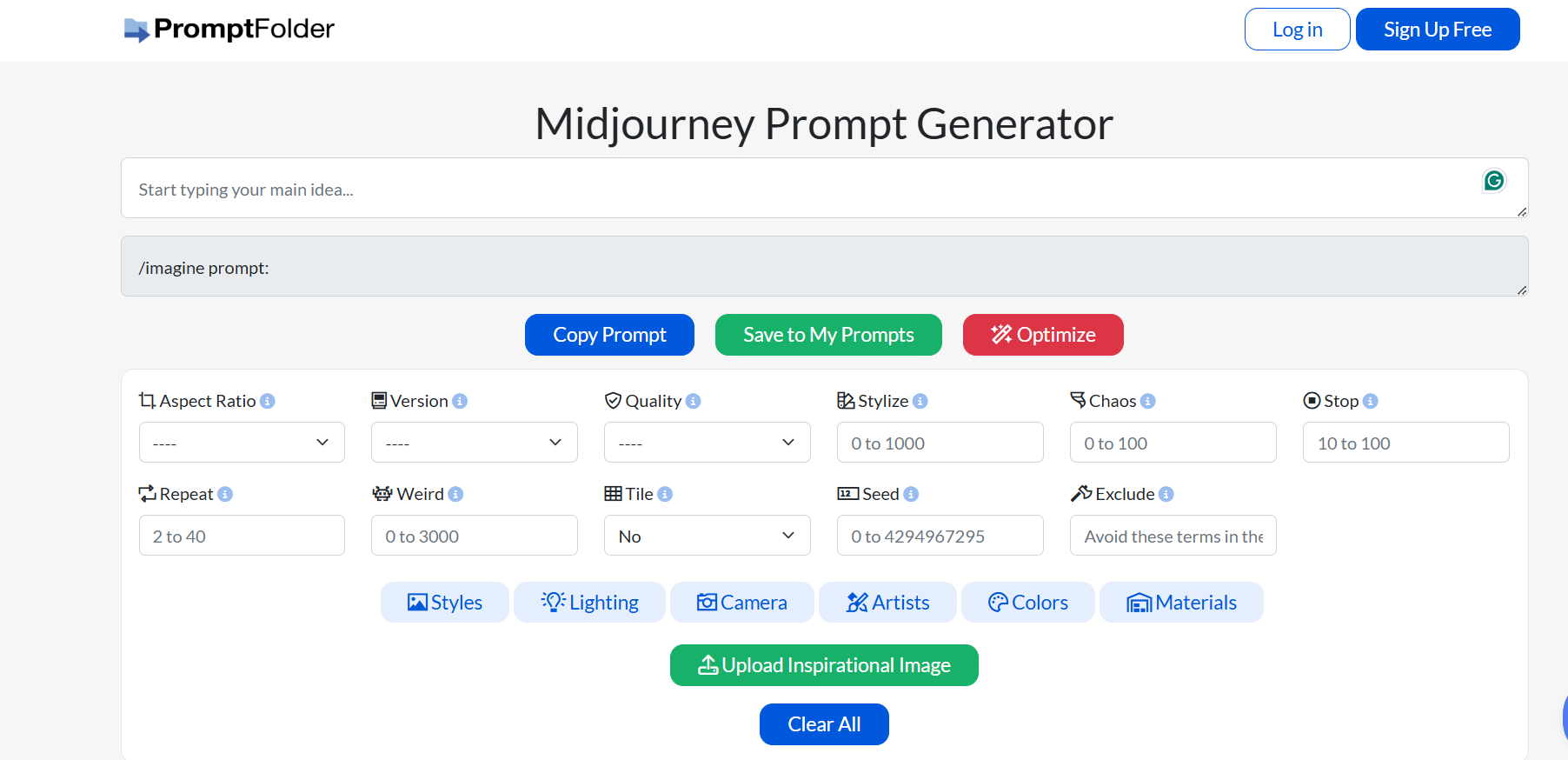 The Midjourney Prompt Generator