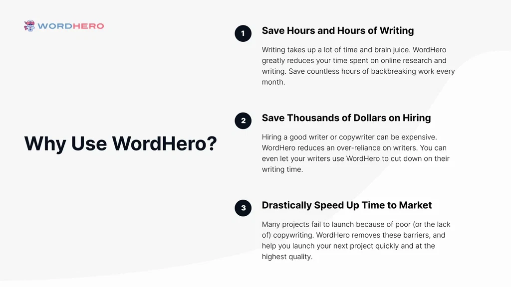 WordHero Features